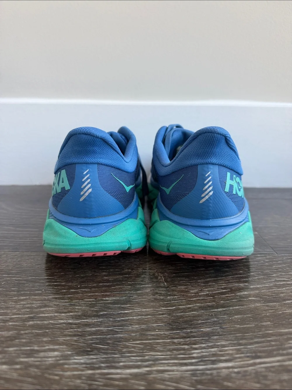 Hoka Women's Blue Running Shoes with Teal Accent